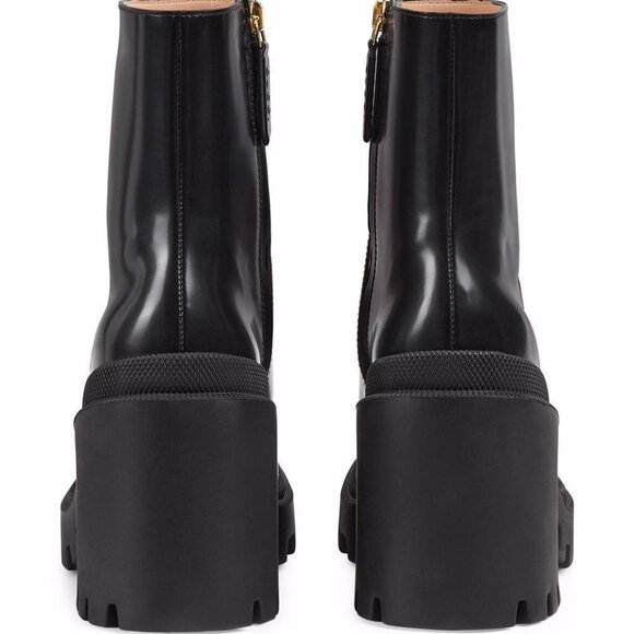 Gucci Web Stripe 85mm Ankle Boots 37 7 - Picture 5 of 10